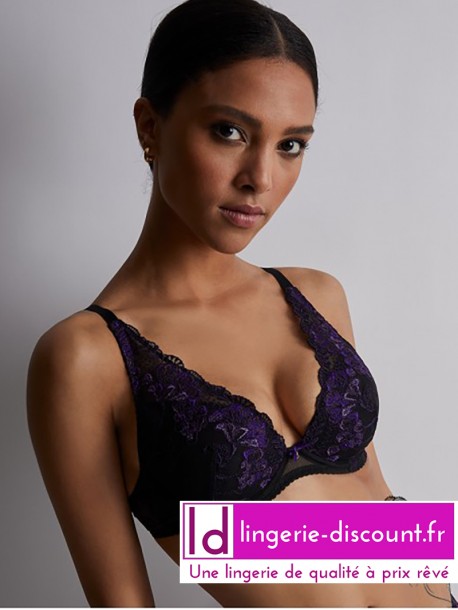 Soutien-gorge Push-up Dark Orchid AUBADE A FLEUR DE TOI sur Lutine.fr