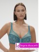 Soutien-gorge armaturé décolleté plongeant Bleu Atoll SIMONE PERELE DELICE sur Lutine.fr