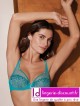 Soutien-gorge armaturé décolleté plongeant Bleu Atoll SIMONE PERELE DELICE sur Lutine.fr