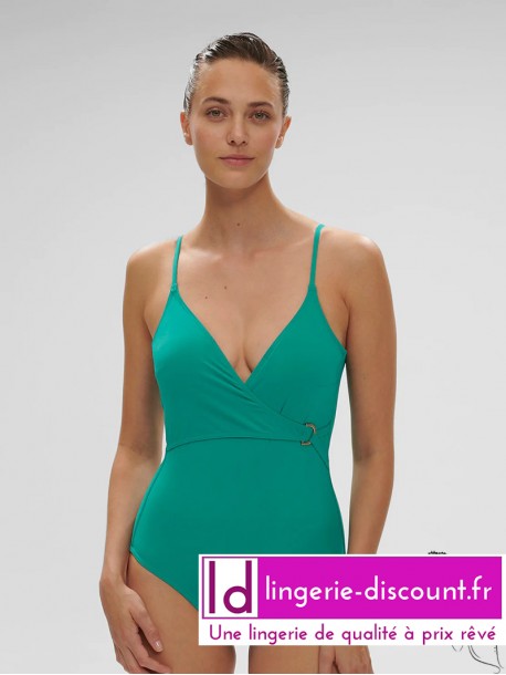 Maillot de Bain 1 pièce Vert Waterfall SIMONE PERELE PALMERAIE sur Lutine.fr